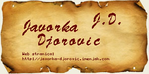 Javorka Đorović vizit kartica